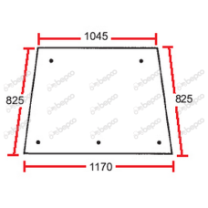 Frontscheibe Windschutzscheibe für Massey Ferguson 675 690 698 698T 699 - 3301875M3