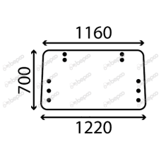 Heckscheibe für Massey Ferguson 135 165 168 188 240-D6553