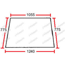 Frontscheibe für Massey Ferguson 265 275 290 30D 375E 390E - 1897855M1