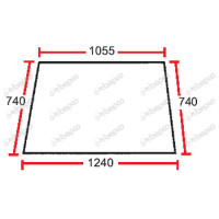 Frontscheibe passend für Massey Ferguson 20E, 240, 250 - 1897898M1