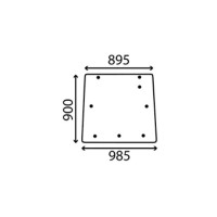 Heckscheibe für Massey Ferguson 3050 3060 3065 3070 3080 3090 3125 3630 3655 3690