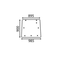 Heckscheibe für Massey Ferguson 3050 3060 3065 3070 3080 3090 3125 3630 3655 3690