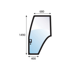 Türscheibe Links für Ford / New Holland 5640 7840 8560 TL70 TS110 Fiat M100-M160