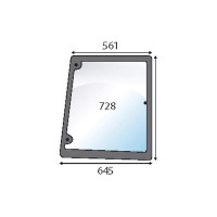 Seitenscheibe rechts 3-Loch für Case IH JX Ford / New Holland TL70-TL100 5182188