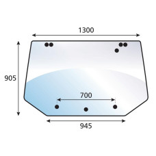 Heckscheibe für Ford / New Holland 5640, 6640, 7740, 7840, 8240, 8340