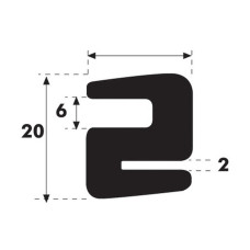 5 Meter Dichtungsgummi Scheibendichtung für Ford / New Holland Massey Ferguson