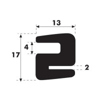 5 Meter Dichtgummi S-Profil 