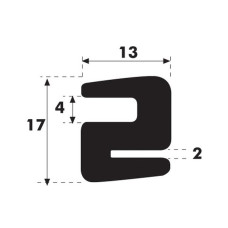 5 Meter Dichtgummi S-Profil