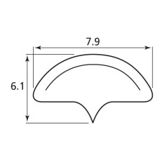 5 Meter Fenstergummi 6 x 7