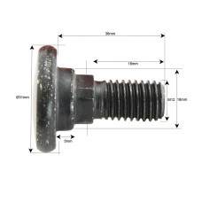 10x Messerklingen-Halter M12x1.75x36mm Ersatz für Vicon B1374593, 1266078