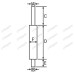 Schalldämpfer vertikal für Massey Ferguson 2620 2625 2640 2645 3041515M93 3041515M94