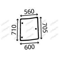 Eckscheibe rechts für Case IH  JX55 JX60 JX65 JX70 Ford/New Holland TD55D TD60D TD65D