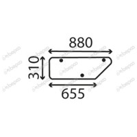 Heckscheibe für Case IH/International Harvester 595XL 695 743XL 745XL 795XL 856XL