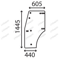 Türscheibe Rechts für Massey Ferguson 354S, 364S, 374S, 384S, 394S - 3311779M91