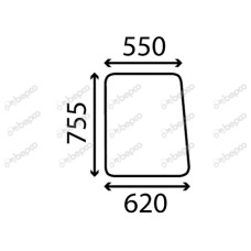 Türscheibe oben Links für Massey Ferguson 135 148 168 185 188 - 1878507M1