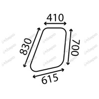 Türscheibe oben für Massey Ferguson 135 165 175 178 185 - 1862349M1