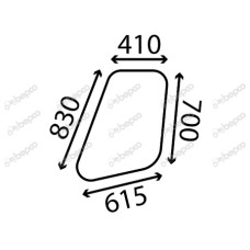 Türscheibe oben für Massey Ferguson 135 165 175 178 185 - 1862349M1