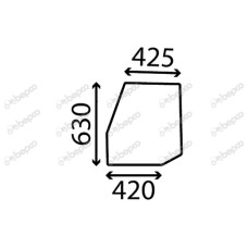 Türscheibe oben für Massey Ferguson 135 165 175 175S 178 - 1887041M1