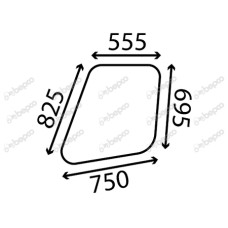 Türscheibe oben für Massey Ferguson 148 168 188 - 1866272M1