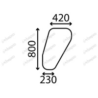 Türscheibe oben für Massey Ferguson D6409