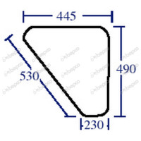 Türscheibe unten für Ford/New Holland 2600 4100 6610 7700 8100 8530 8830 TW5 TW35