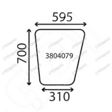 Türscheibe unten für Massey Ferguson 550 560 565 575 590 592 595 1699454M1 1699454M2