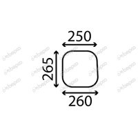 Türscheibe unten für Massey Ferguson D6106