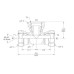 Hydraulisches T-Stück 1/4'' BSP Drehbare Buchse x 1/4''