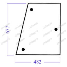 Seitenscheibe links für Case IH CS CVX Ford / New Holland TVT Steyr CVT 9100M M9078
