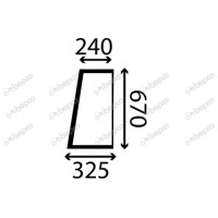 Seitenscheibe links für Fiat 35-66 45-66 50-66 70-66 80-66 Ford / New Holland 3435 4135