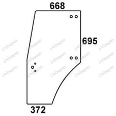 Türscheibe Links für Deutz-Fahr Agroplus 60 67 75 80 85 95 100 - 0.009.770.0/40