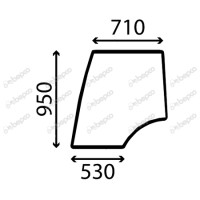 Türscheibe Links für Valmet - Valtra 6000 6100 6200 6300 6400 6550 6600 6750