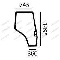 Türscheibe Rechts für Massey Ferguson 4215 4220 4225 4235 4245 4255 4260 4265 4270