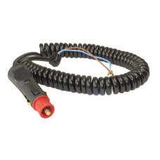 Stecker mit Spiralkabel - 12 Volt, für Zigaretten Anzünder