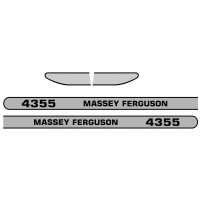 Aufkleber Aufklebersatz Haubenaufkleber Typenschild für Massey Ferguson MF 4355