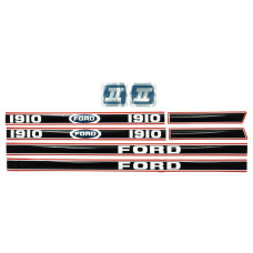 Aufklebersatz Haubenaufkleber Typenschild für Ford / New Holland 1910 Force II