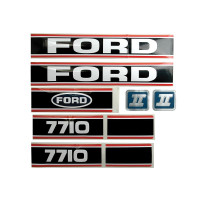 Aufklebersatz Haubenaufkleber Typenschild für Ford / New Holland 7710 Force II