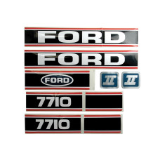 Aufklebersatz Haubenaufkleber Typenschild für Ford / New Holland 7710 Force II