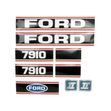 Aufkleber Aufklebersatz Haubenaufkleber Typenschild für Ford / New Holland 7910 Force II