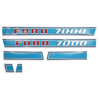 Aufklebersatz Haubenaufkleber Typenschild für Ford / New Holland 7000
