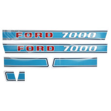 Aufklebersatz Haubenaufkleber Typenschild für Ford / New Holland 7000