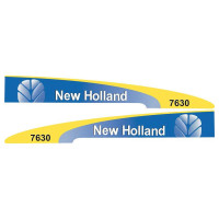 Aufkleber Aufklebersatz Haubenaufkleber Typenschild für Ford / New Holland 7630