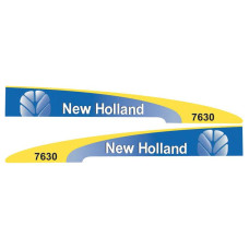 Aufkleber Aufklebersatz Haubenaufkleber Typenschild für Ford / New Holland 7630