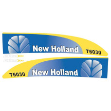 Aufkleber Aufklebersatz Haubenaufkleber Typenschild für Ford / New Holland T6030