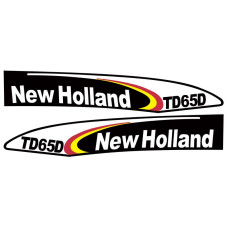 Aufkleber Aufklebersatz Haubenaufkleber Typenschild für Ford / New Holland TD65D