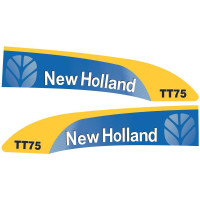 Aufkleber Aufklebersatz Haubenaufkleber Typenschild für Ford / New Holland TT75