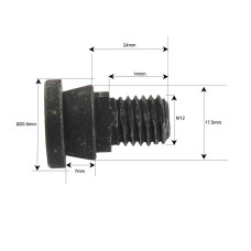 10x Messerklingen-Halter M12x24mm für Pöttinger 119013
