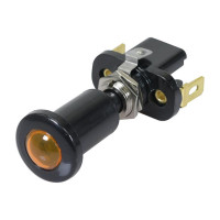 Zugschalter mit Kontroll-Leuchte für 12mm Bohrungen • 12V • 6Ampere