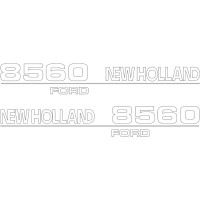 Typenschild - Schriftzug - Aufkleber passend für Ford / New Holland 8560