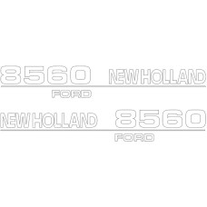 Typenschild - Schriftzug - Aufkleber passend für Ford / New Holland 8560 Typenschild - Schriftzug - Aufkleber passend für Ford / New Holland 8560